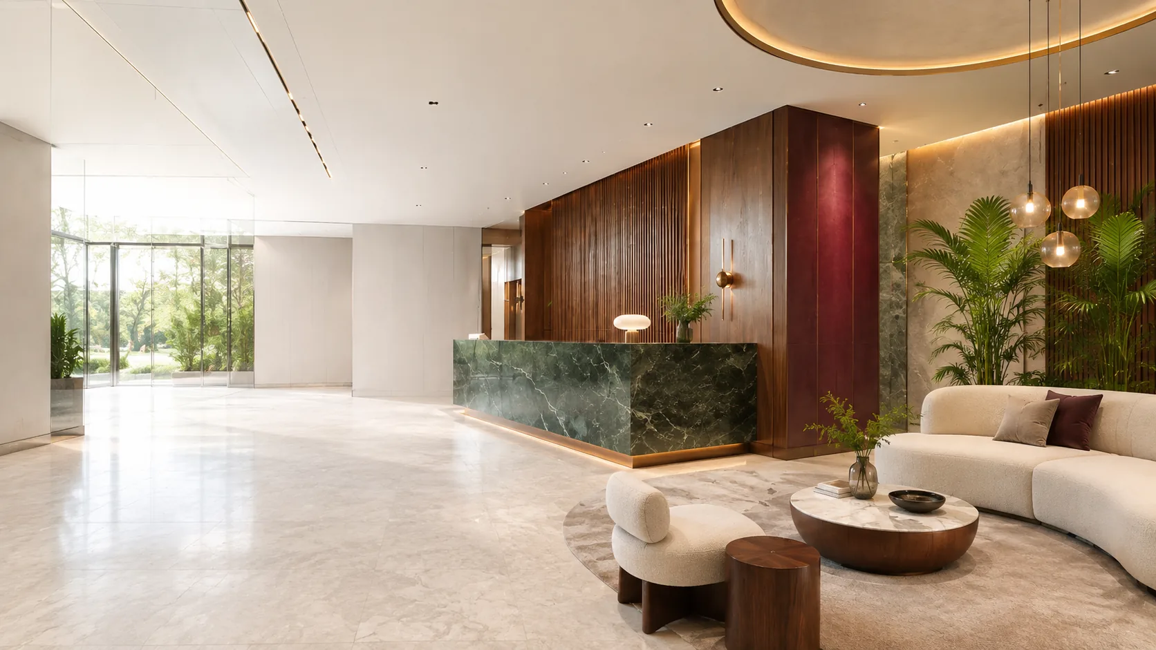 Premium reception and hospitality interior